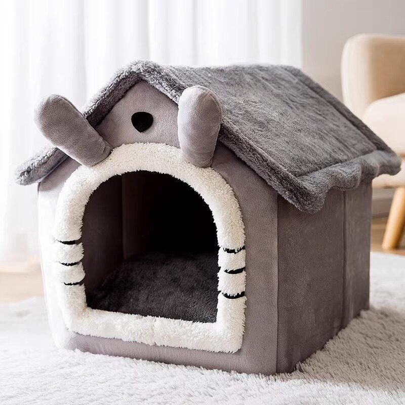 Grey Rabbit Enclosed Cat Villa