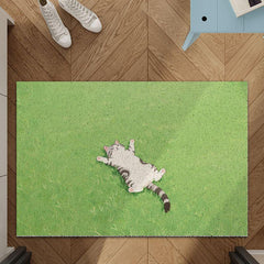 Lazy Cat Simulated Lawn Rug