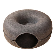 Cama túnel de fieltro para gatos CircleFun (estilo neumático cerrado y seguro)