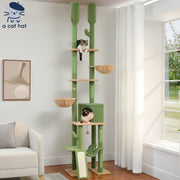 Vertikaler Katzenbaum mit Kaktusmotiv