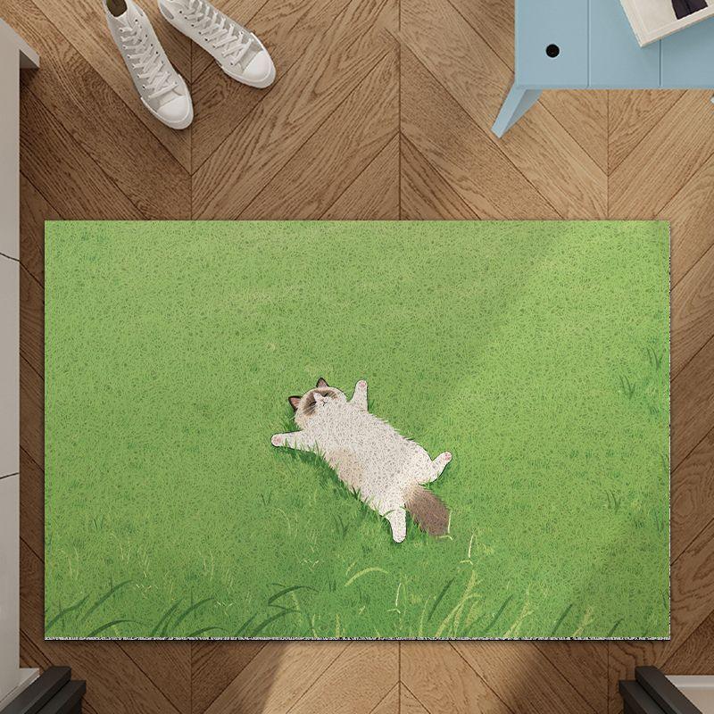 Alfombra de césped simulada de gato perezoso