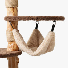 Mushroom Forest Multi-Level Solid Wood Cat Tree