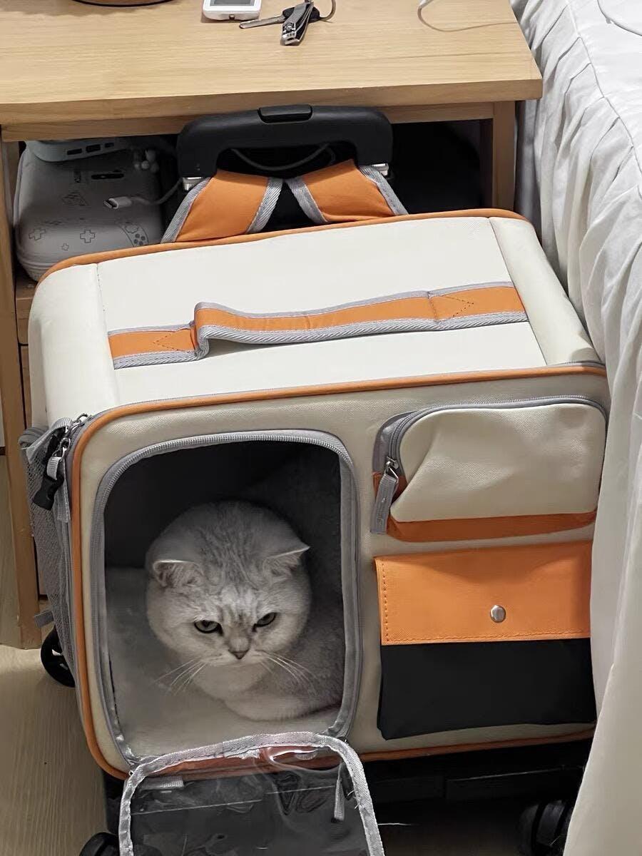 Versatile Easy-Go · Trolley & Backpack Breathable Cat Carrier