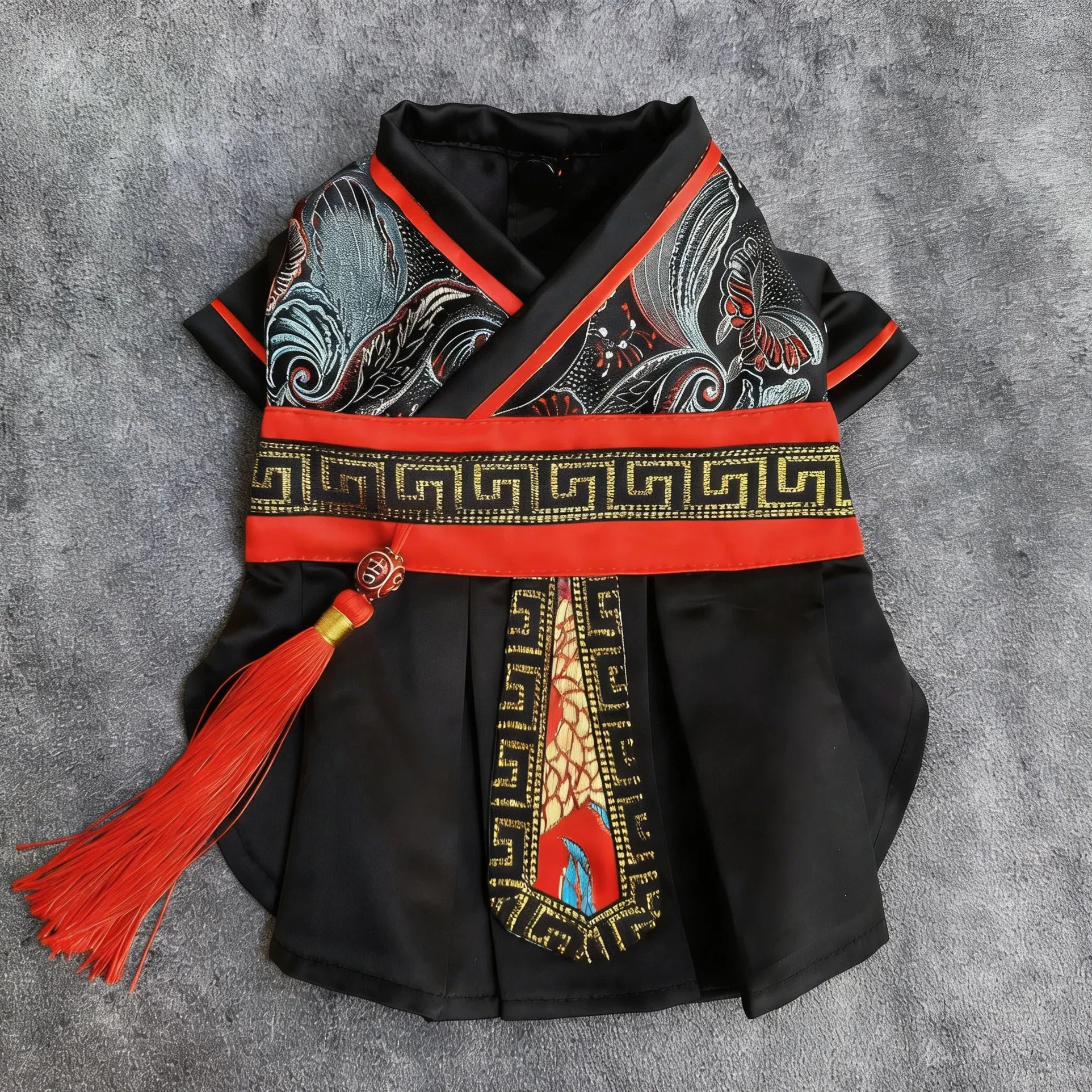 Schattenkrieger Schwarzer Krieger・Hanfu im alten Stil der Kampfkunst 