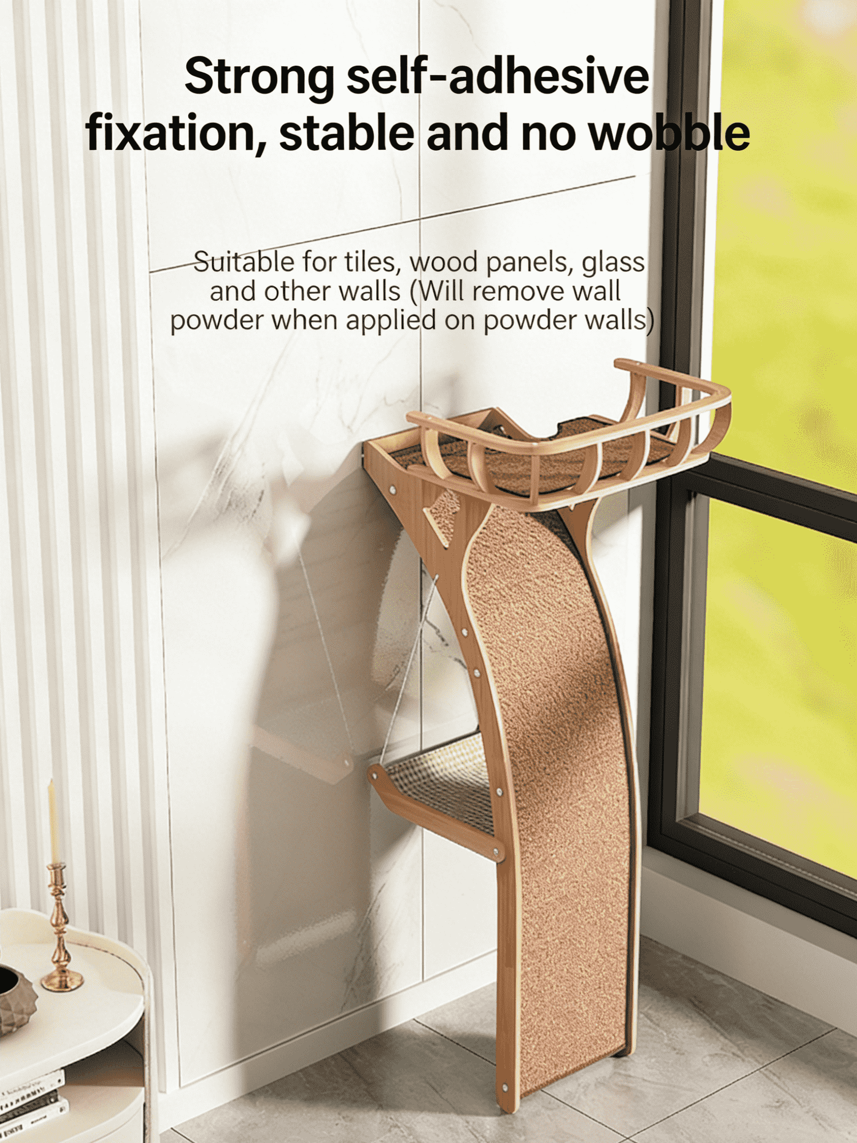 Wall-Mounted Cat Climbing Lookout Tower