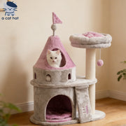 Árbol para gatos con castillo de princesa de ensueño 