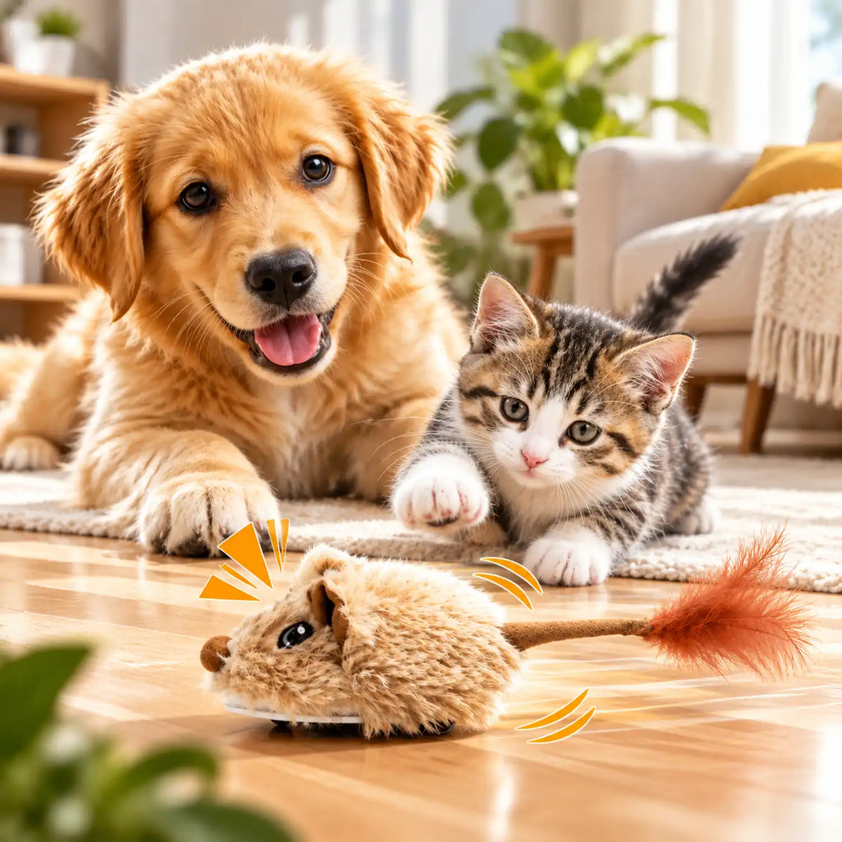 Interactive Moving Rat Cat Toy with Realistic Sound & Wagging Tail