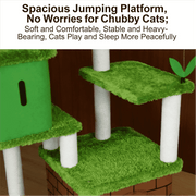Katzenbaum mit Pilzmotiv im Mario Bros.-Stil
