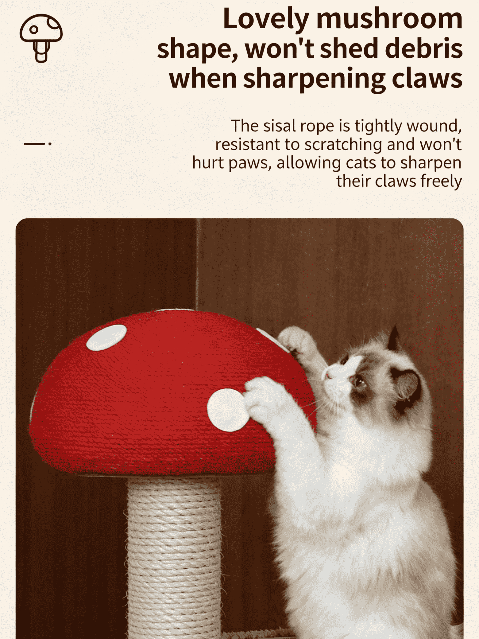 Katzenbaum mit Pilzmotiv im Mario Bros.-Stil