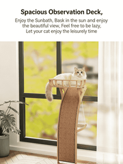 Wall-Mounted Cat Climbing Lookout Tower