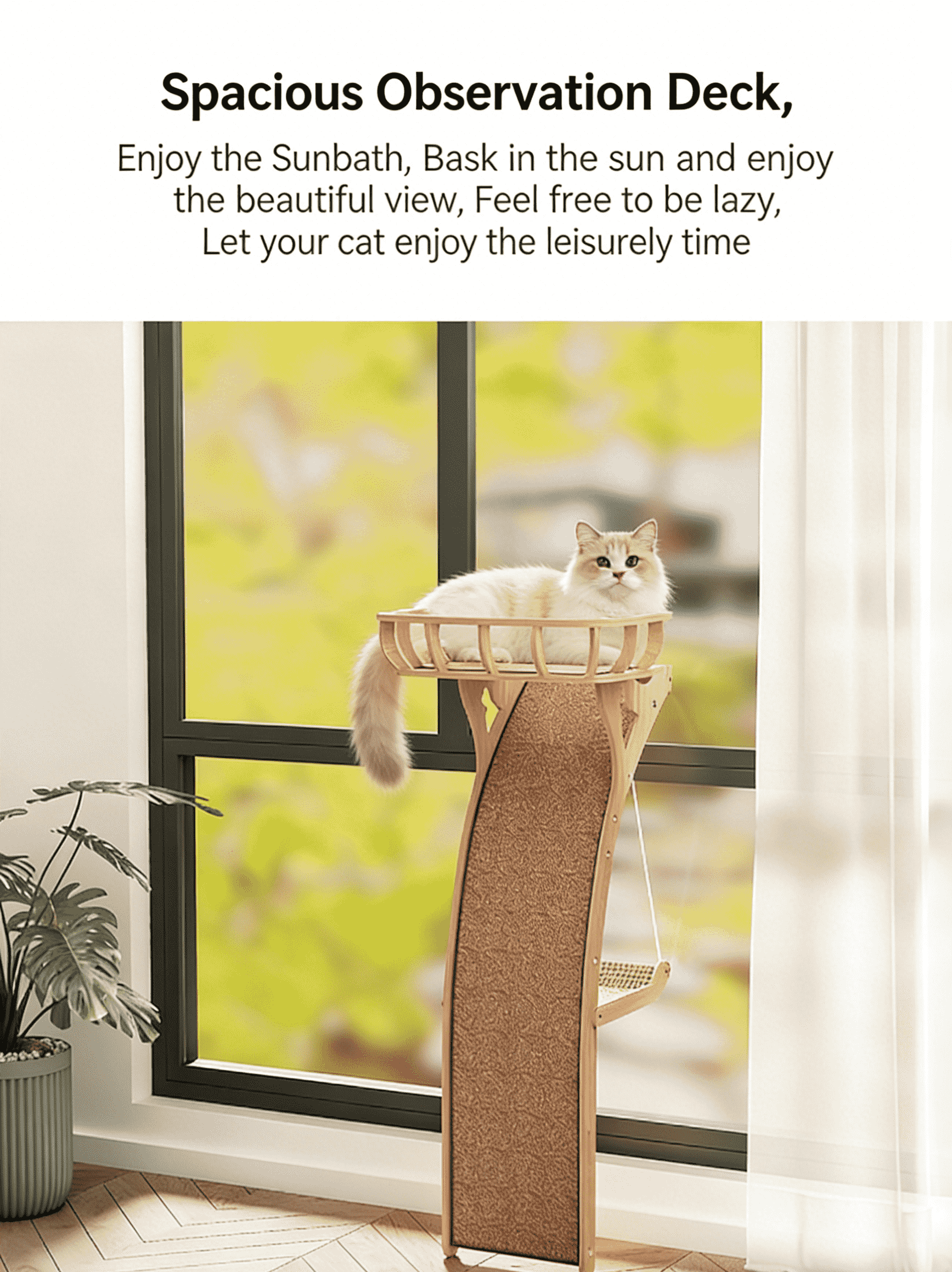 Wall-Mounted Cat Climbing Lookout Tower