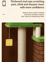Katzenbaum mit Pilzmotiv im Mario Bros.-Stil