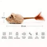 Interactive Moving Rat Cat Toy with Realistic Sound & Wagging Tail