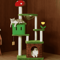 Mario Bros. Themed Mushroom Cat Tree