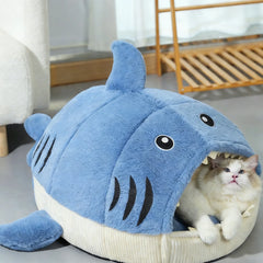 Shark Enclosed Cat Bed