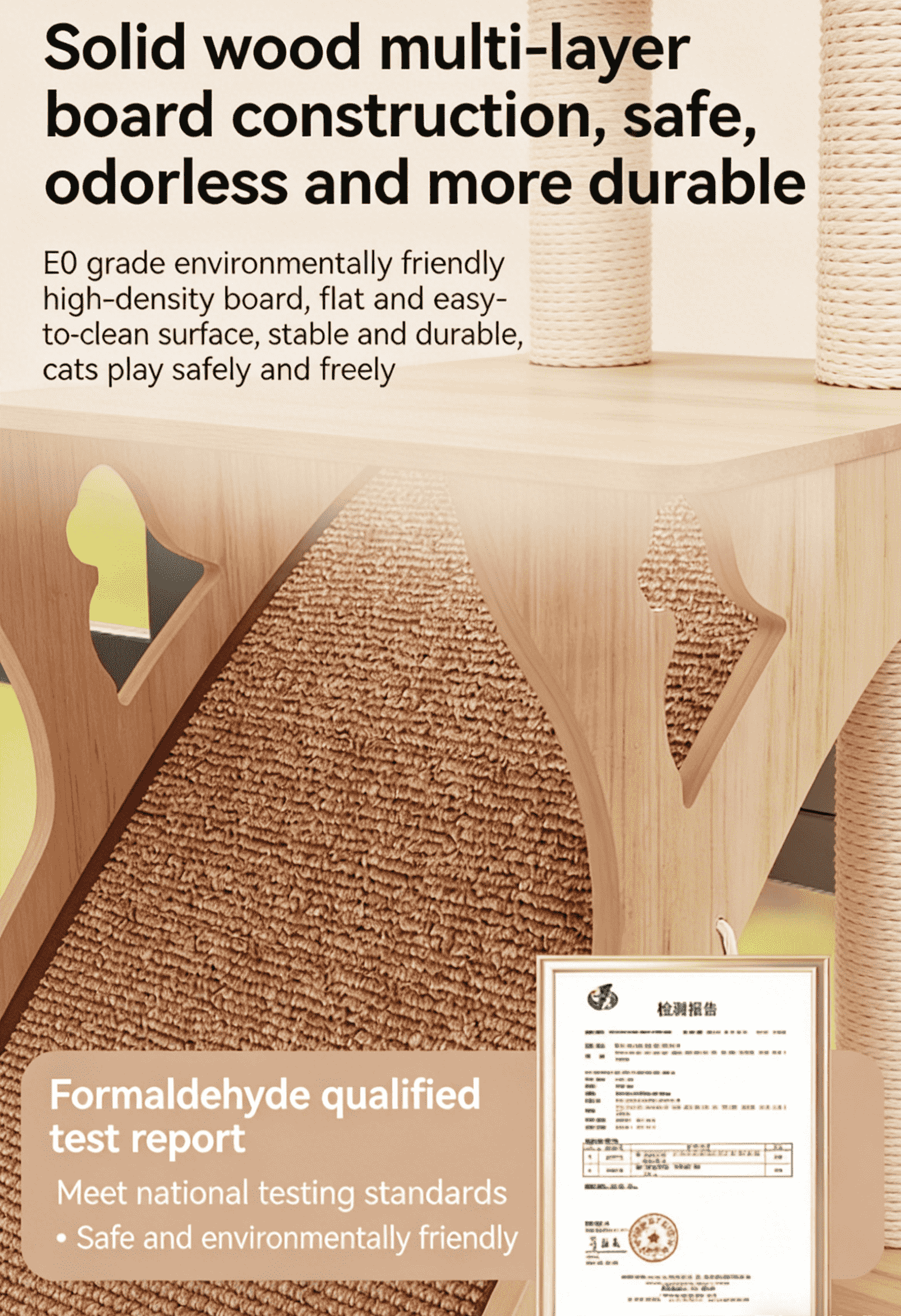 Wall-Mounted Cat Climbing Lookout Tower