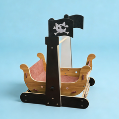 Captain Meow Pirate Ship Swing Cat Bed