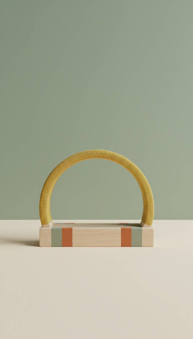 Minimalist cat scratching arch