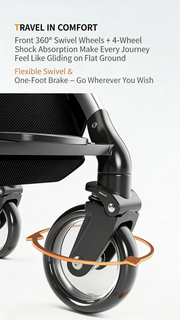 Multi-Function Pet Stroller (with Detachable Carrier)