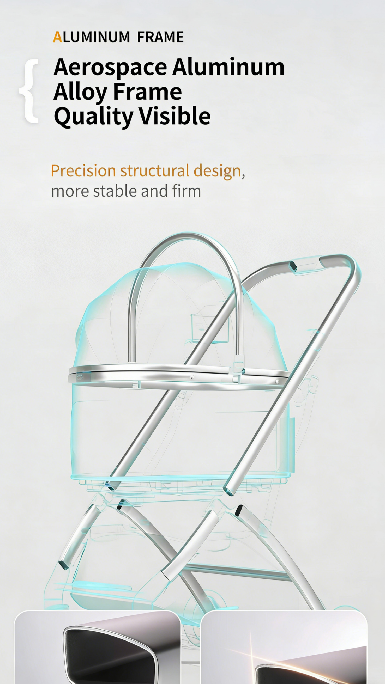 Multi-Function Pet Stroller (with Detachable Carrier)