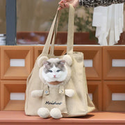 Teddy Peek Canvas Cat Crossbody Bag