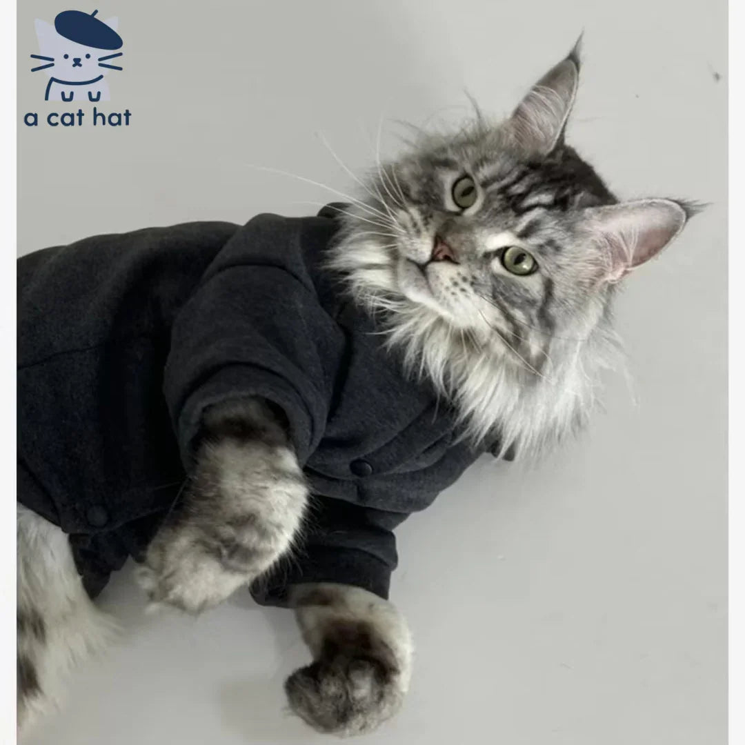 Hoodie Chat Noir Élégant