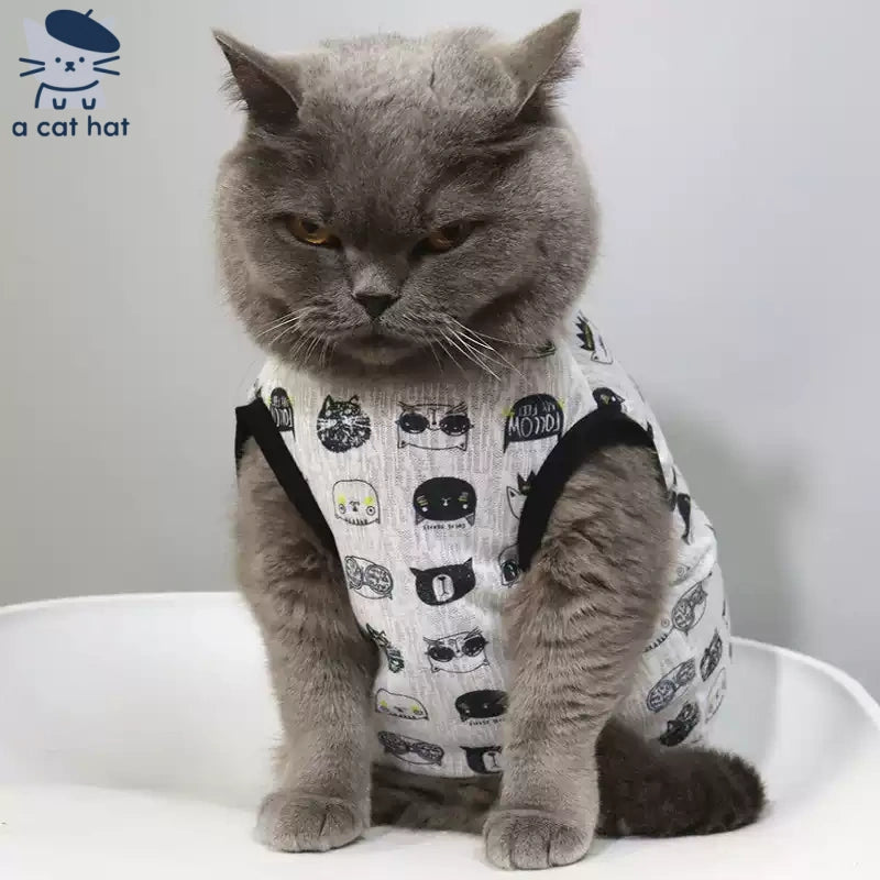 Cat Fun-Print Vest