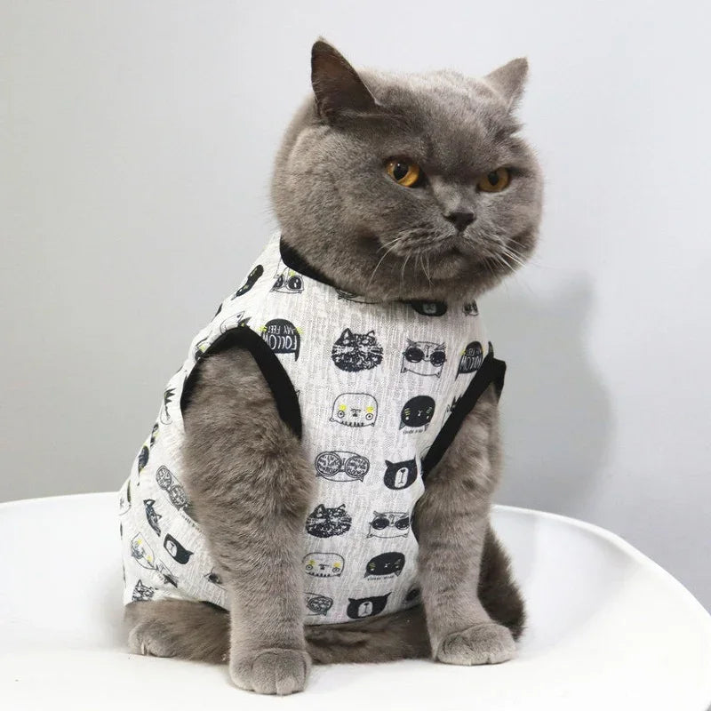 Weste mit lustigem Katzenmuster