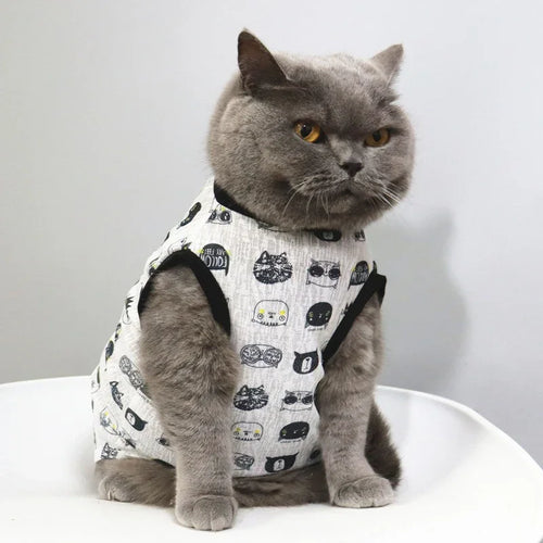 Weste mit lustigem Katzenmuster