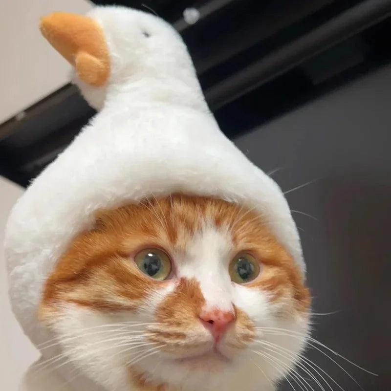 Sombrero de ganso blanco grande