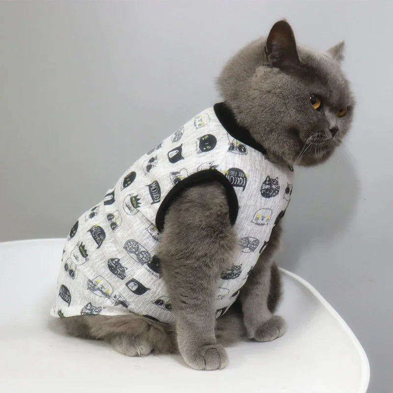 Weste mit lustigem Katzenmuster