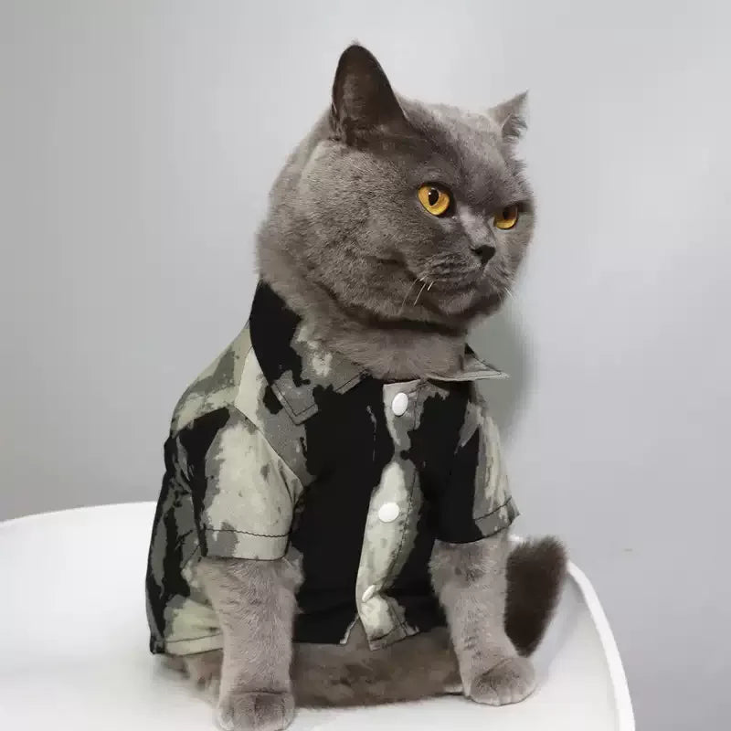 Camisa City Chic Camo Cat