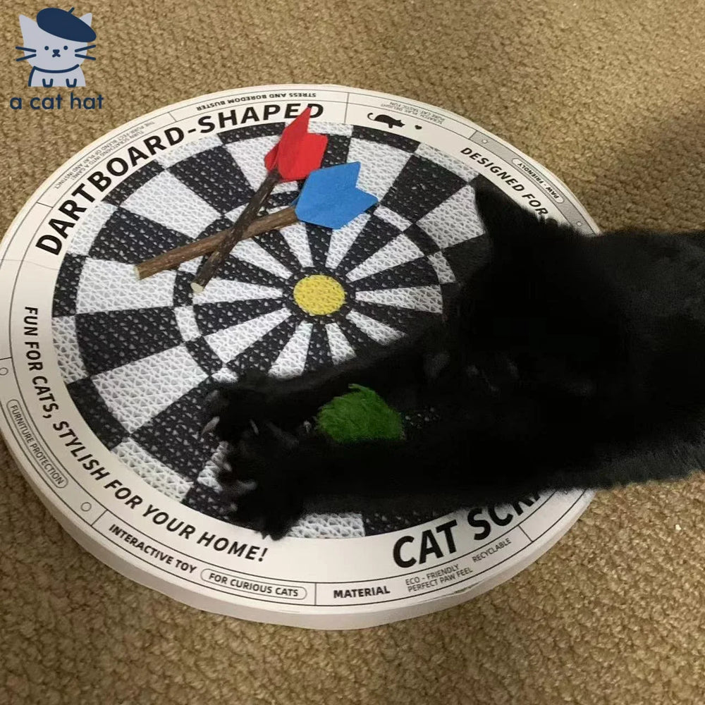 Dartscheibe - Katzenkratzbrett in Form einer Dartscheibe 