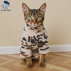 Pull en Polaire Style Ethnique pour Chat