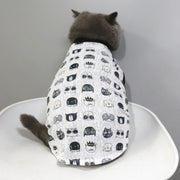 Weste mit lustigem Katzenmuster
