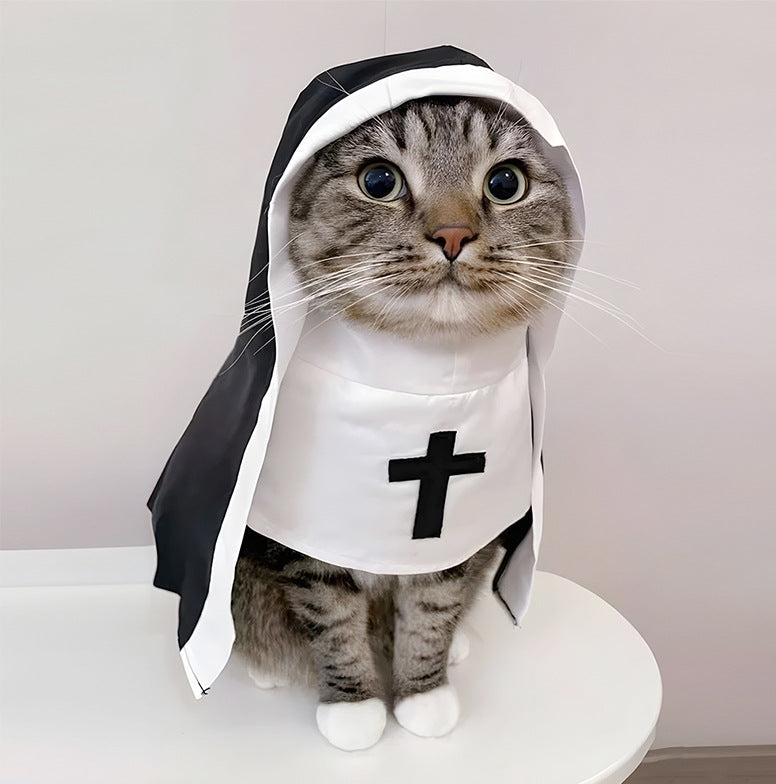 Nun-style cat transformation costume