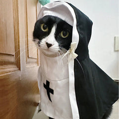Nun-style cat transformation costume