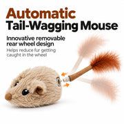 Interactive Moving Rat Cat Toy with Realistic Sound & Wagging Tail