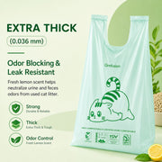 Lemon-Scented Cat Litter Biodegradable Bags – Extra-Thick Compostable Waste Bags