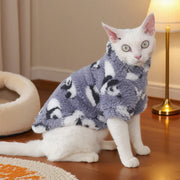 Panda - Flauschiger Katzenpullover mit Print