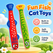 Cat Kicker Toy with Catnip – Interactive Fish Toy for Shy Cats