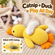 Catnip Duck Kicker Toy for Cats – Plush Crinkle Play Toy