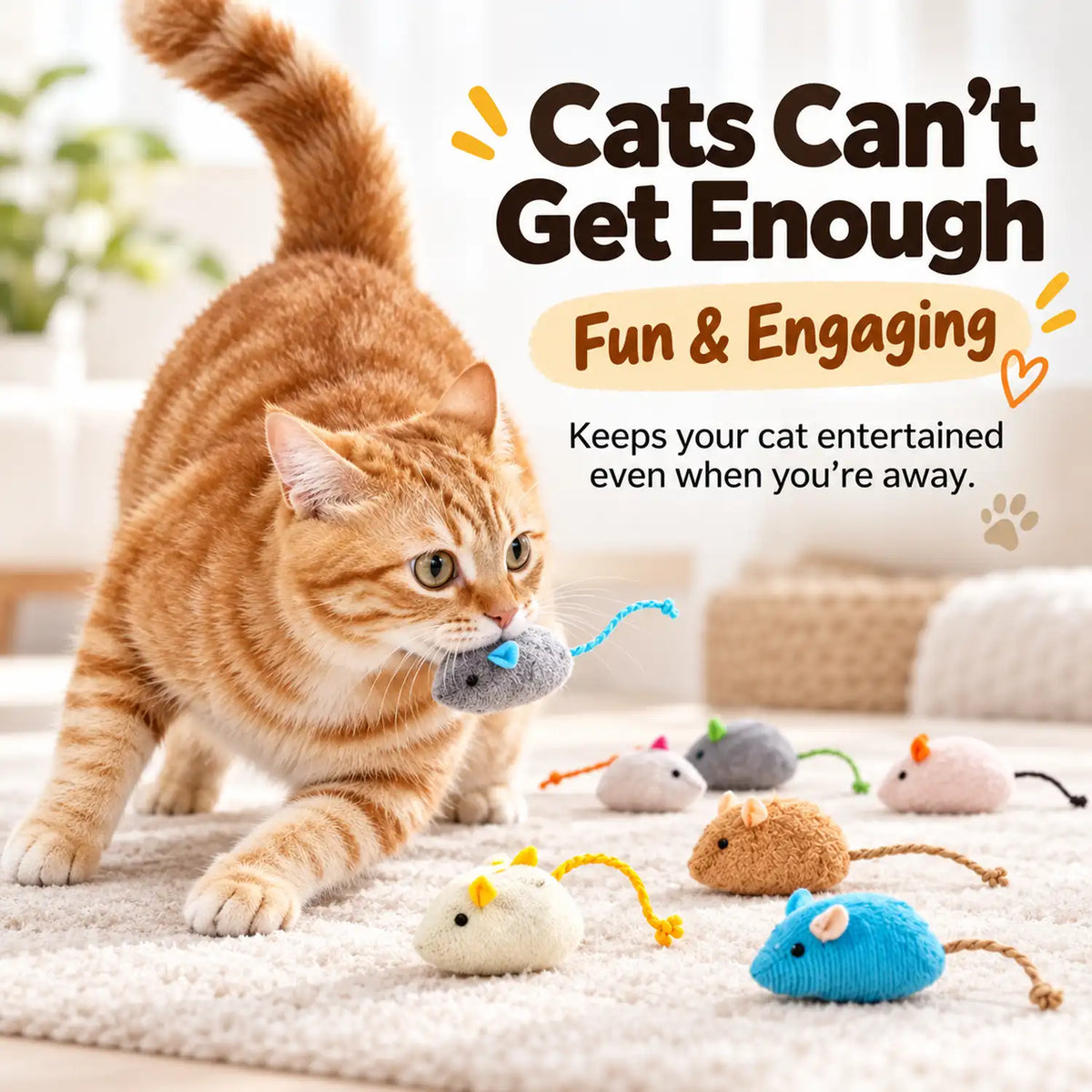 Catnip Mouse Toy for Cats