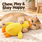 Catnip Duck Kicker Toy for Cats – Plush Crinkle Play Toy