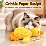 Catnip Duck Kicker Toy for Cats – Plush Crinkle Play Toy