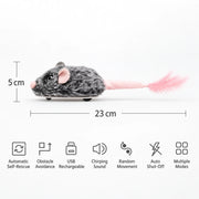 Interactive Moving Rat Cat Toy with Realistic Sound & Wagging Tail