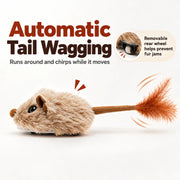 Interactive Moving Rat Cat Toy with Realistic Sound & Wagging Tail