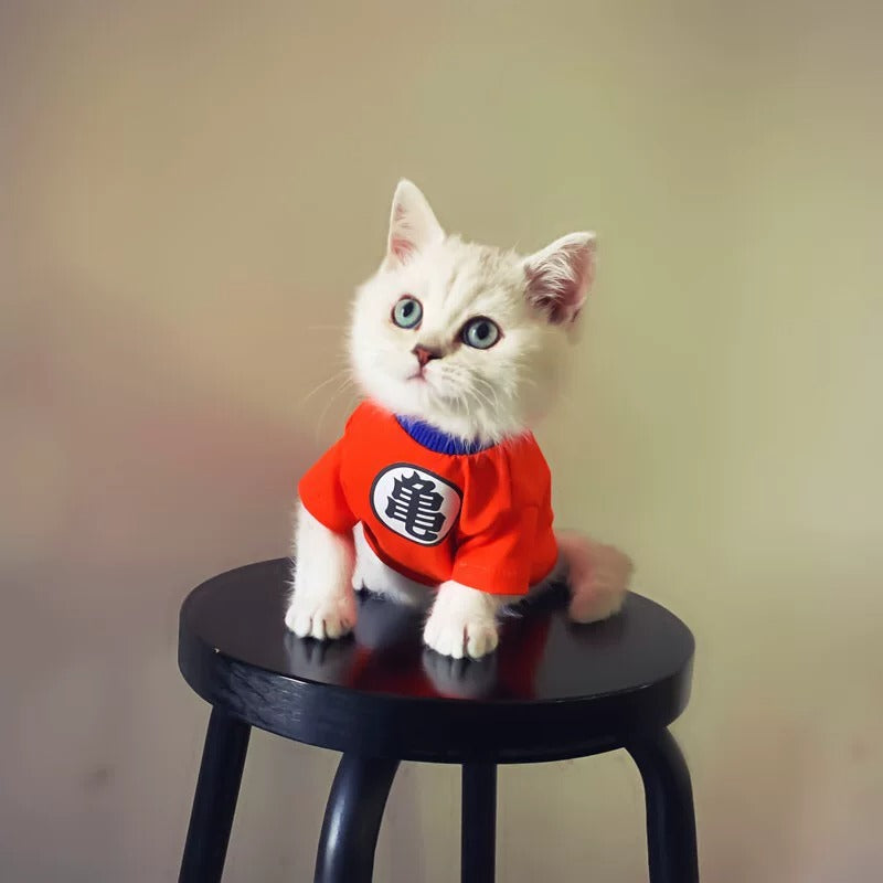 Goku Katzenkostüm – Dragon Ball Haustier-Cosplay-T-Shirt