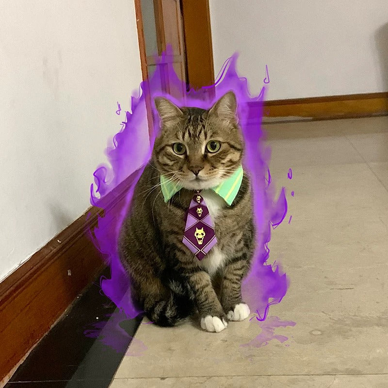 Kira Yoshikage Cat Tie Collar – JoJo Pet Cosplay Accessory