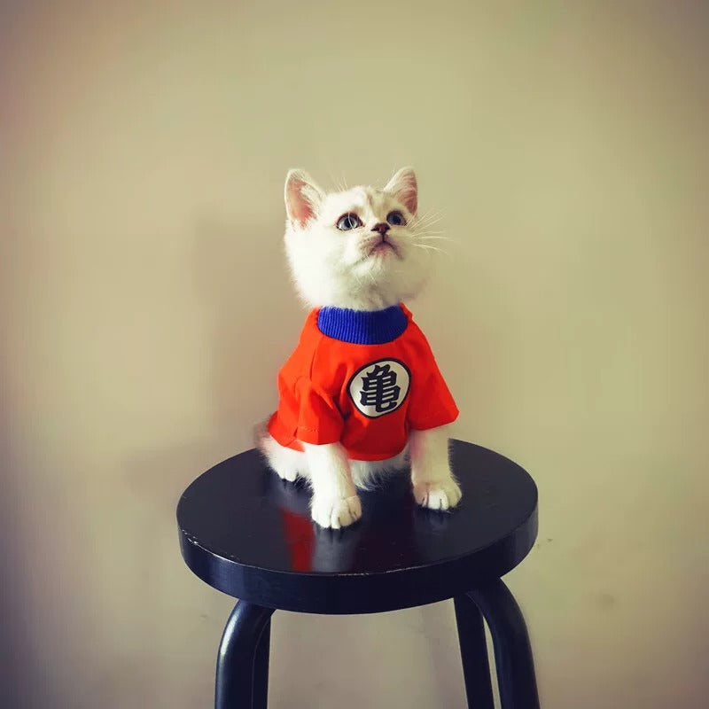 Goku Katzenkostüm – Dragon Ball Haustier-Cosplay-T-Shirt